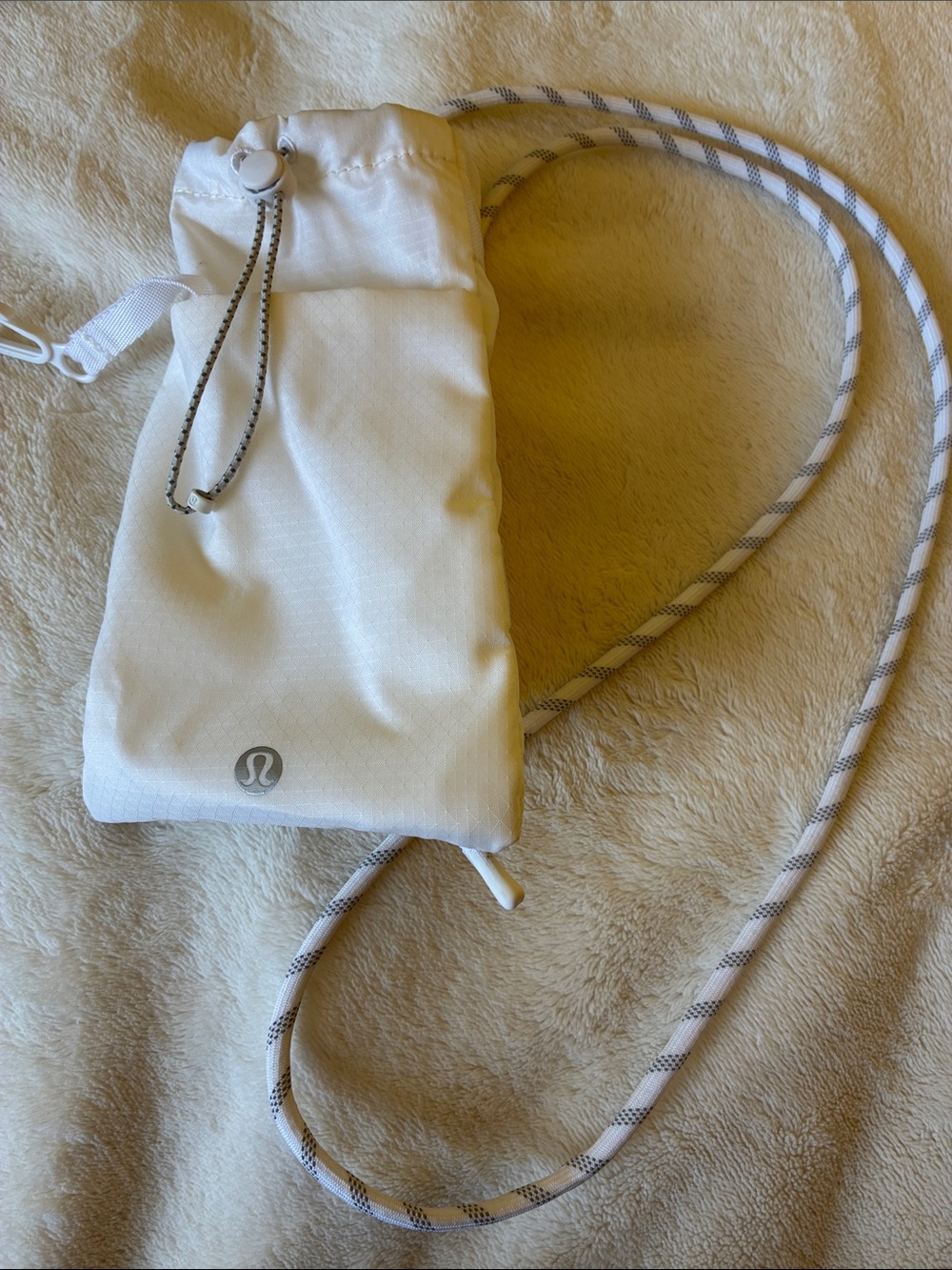 lululemon athletica White Drawstring Crossbody Pouch